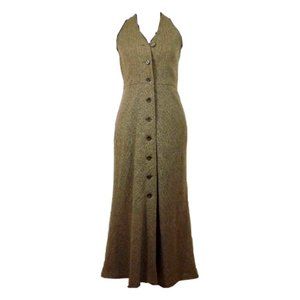 Vintage Ralph Lauren Tweed Button-up Halter dress